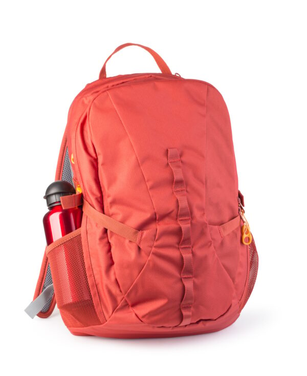 red backpack