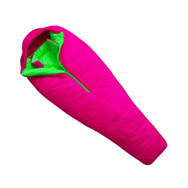 Warm sleeping bag isolated on white baground